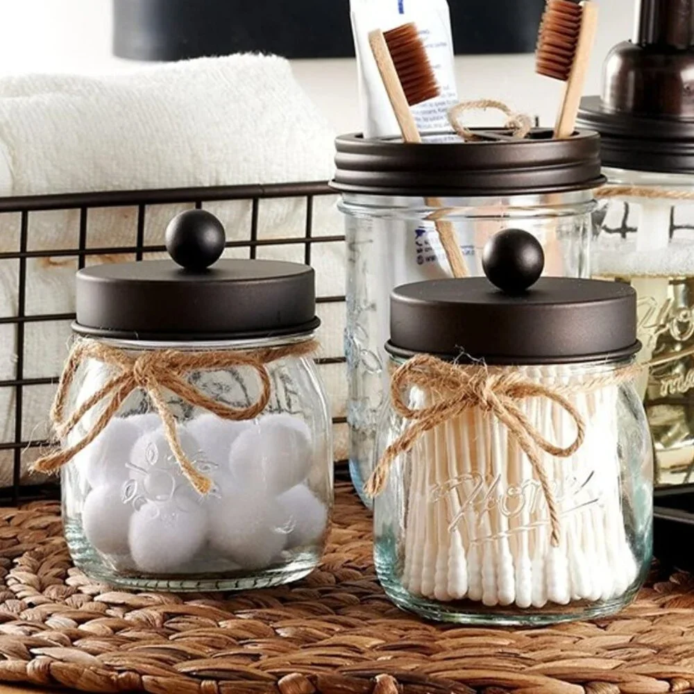 NEW 2Pack Bathroom Organizers and Storage Qtip Holder Bathroom Decorations - Picture 1 of 9